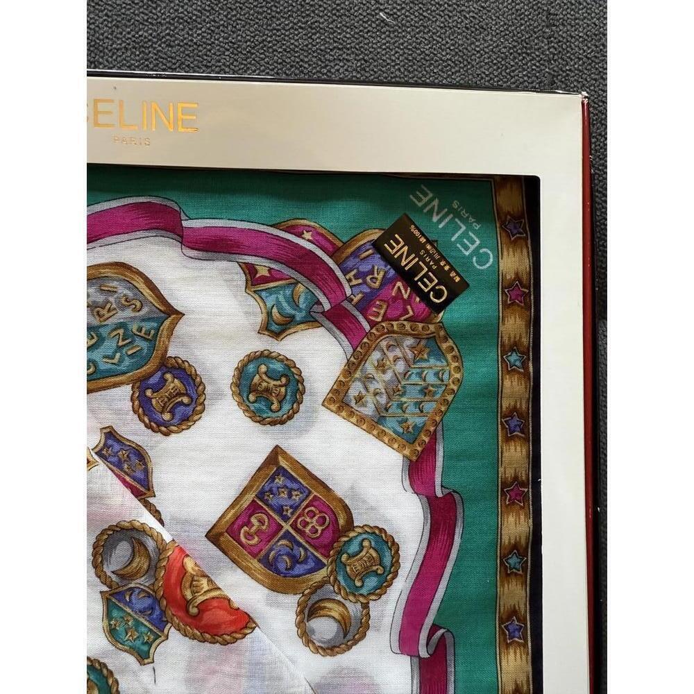Celine Handkerchief Gift Box with Colorful Crest Pattern, New - Picture 5 of 5